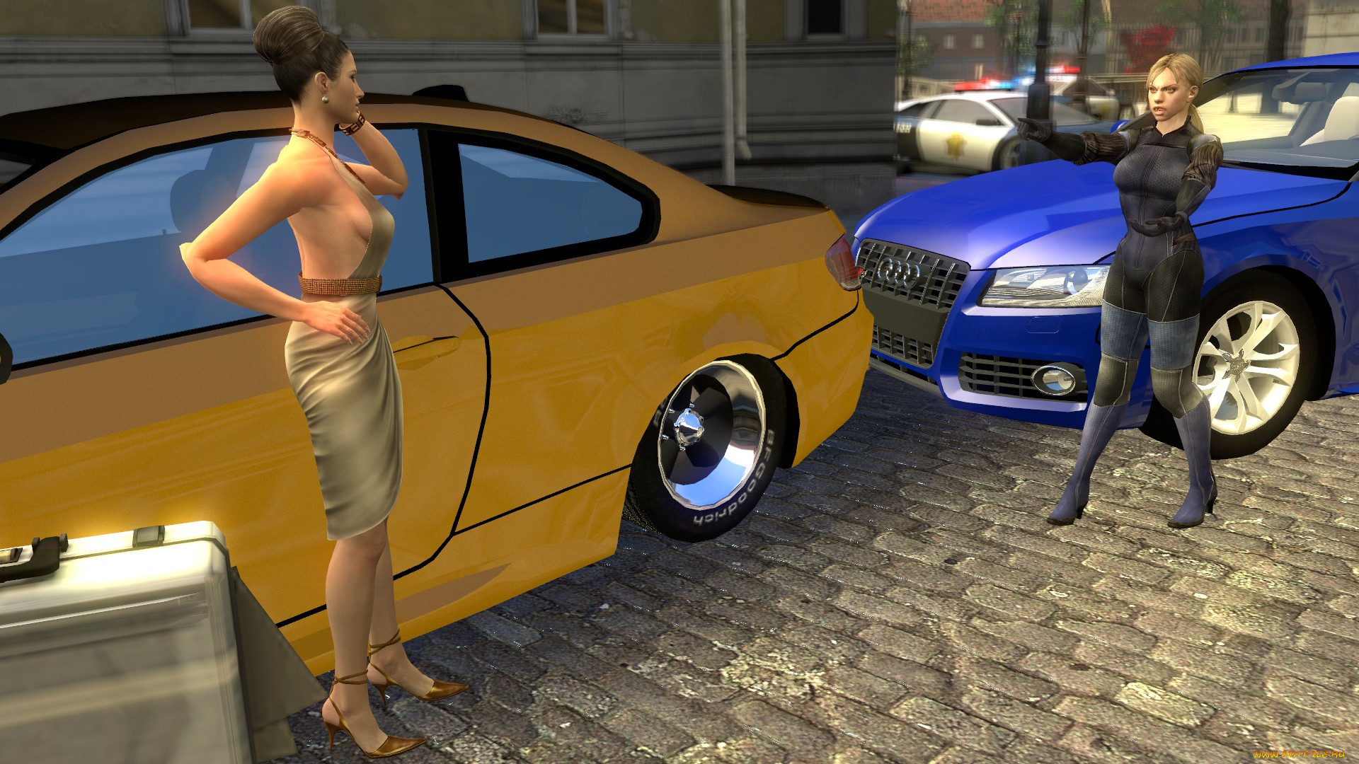 , 3d car&girl, , , , 